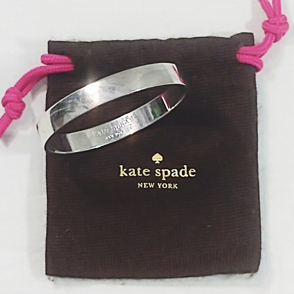 kate spade Look For The Silver Lining Idiom Silver Bangle Bracelet